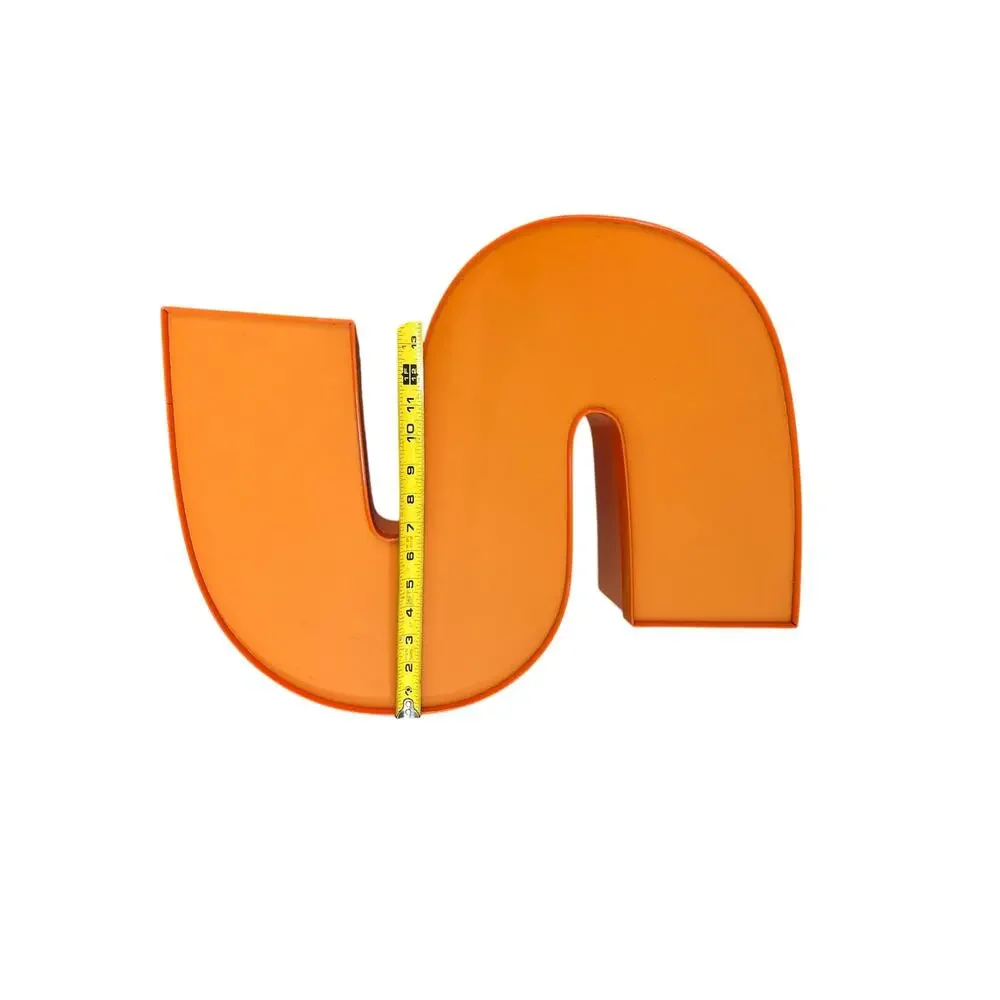 Commercial Channel Letter S Storefront Sign 22” SSC Lighted Orange